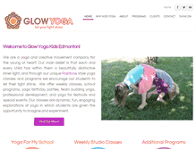 Tablet Screenshot of glowyogakids.com